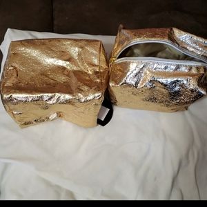Gold travel bags (nwt)